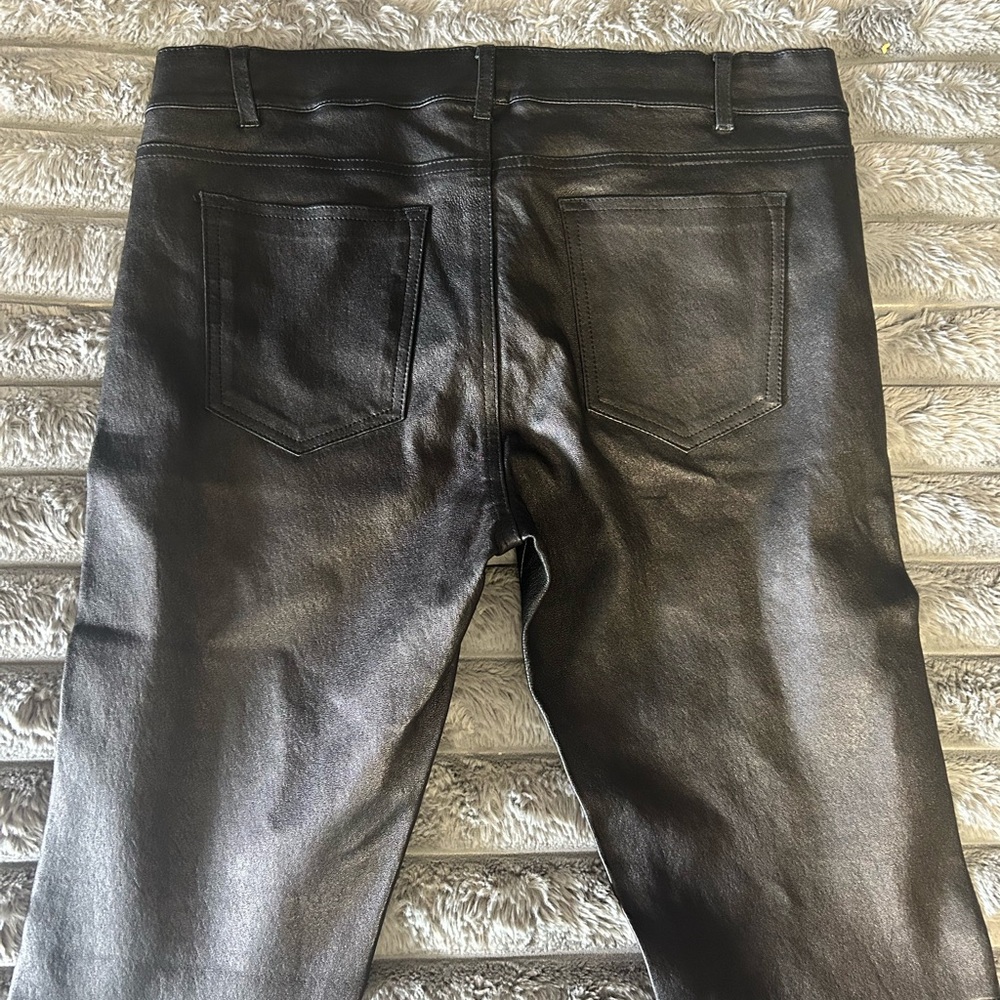 Vince Black Leather Trousers jeans pants size 12